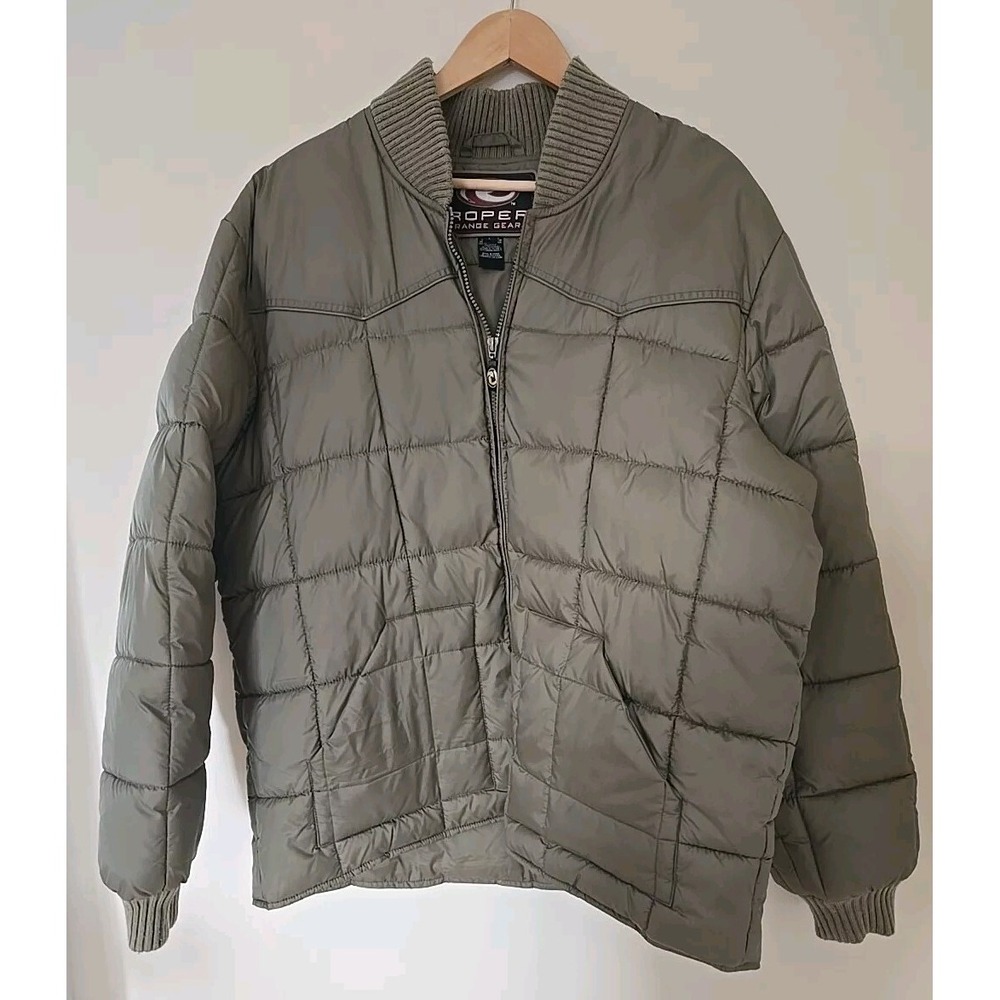 Roper Range Gear Down Blend Filled Puffer Jacket Insulated Quilted Men's L EUC